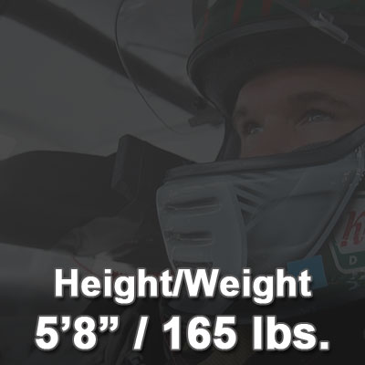 Heights And Weights Of Nascar Drivers